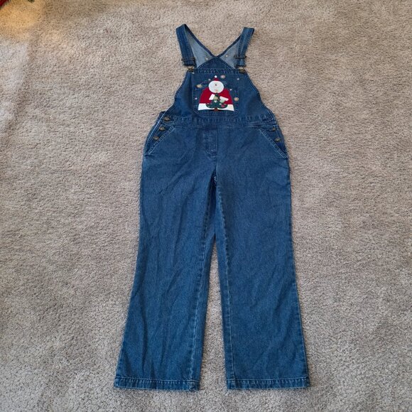 Christopher Banks Women's Denim Blue Jean Overalls-Size Small-Christmas-New - Picture 2 of 7
